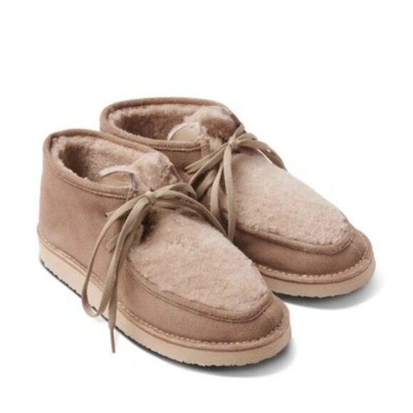 NEW Beek Alpine Swift Boots Womens 9 Shearling Cozy Tan Suede Fur Neutral